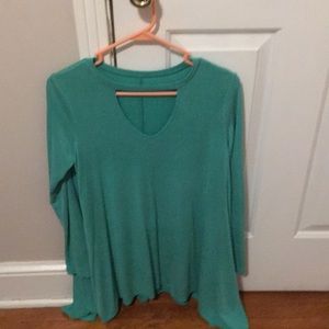 Teal blouse